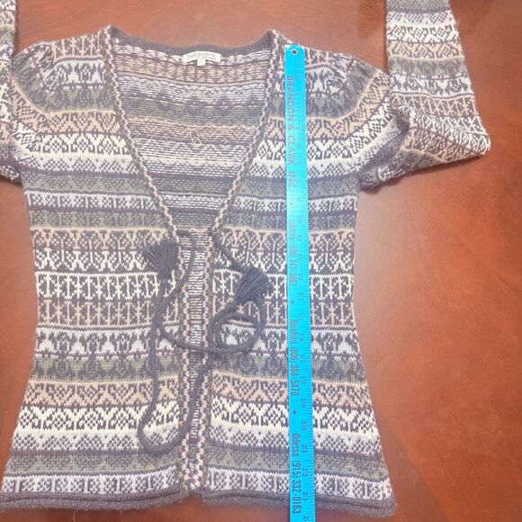 Indigenous One Weave Alpaca Wool Sweater with Front Tie Size Small - Picture 14 of 14